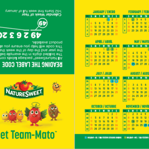 2026 Business Card Folded Calendar NatureSweet Double Sided 3.5 x 2